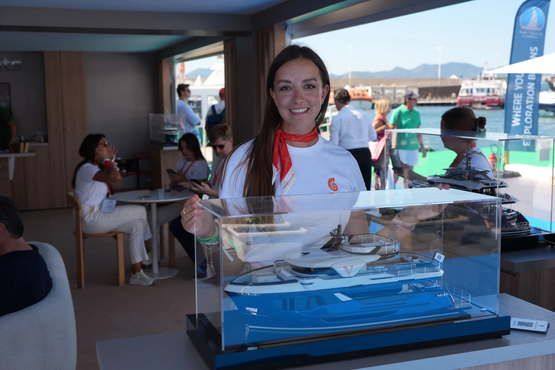 On-board hospitality during the yacht shows
