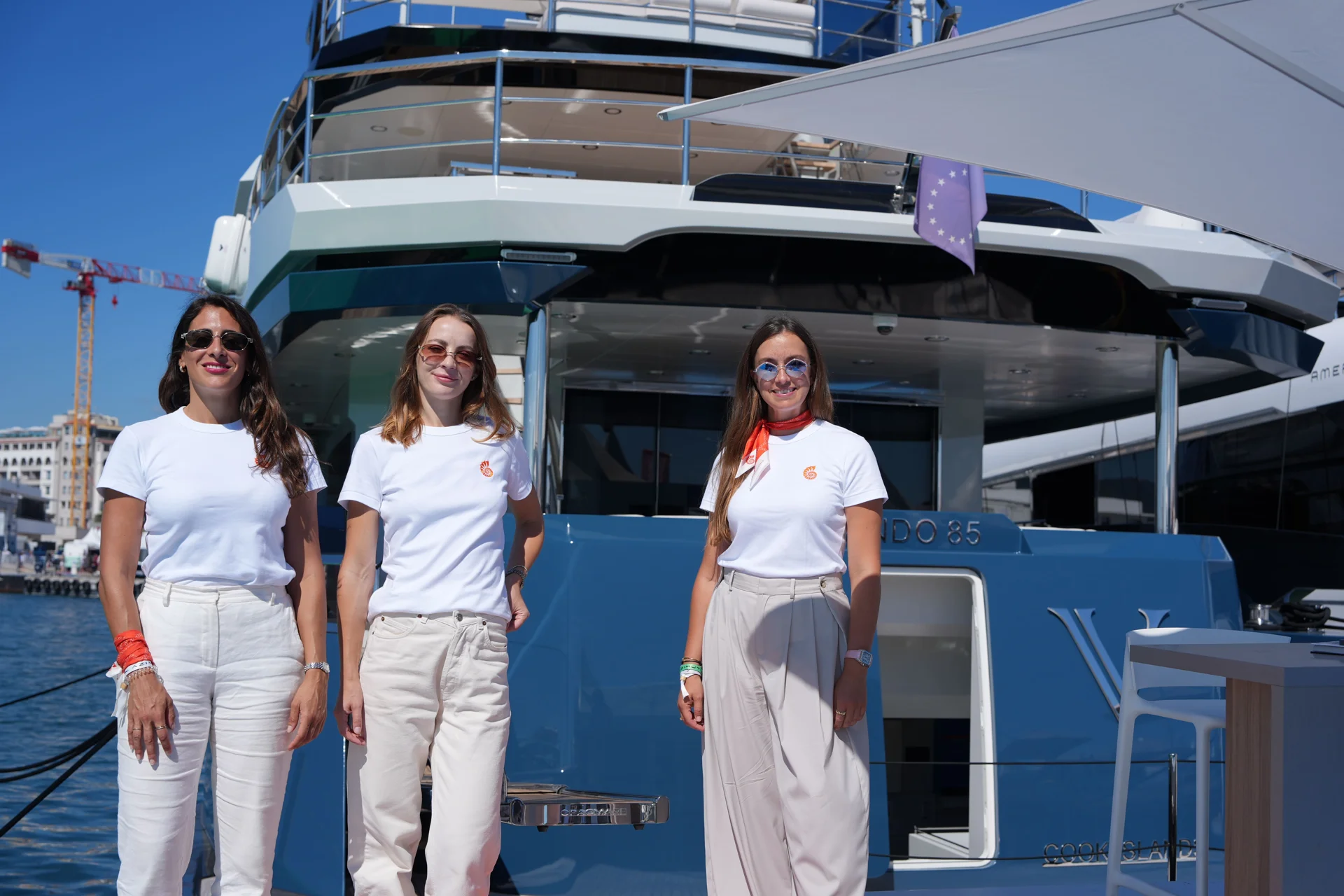 Smart Yachts team alongside KANDO 85 during the September yacht shows