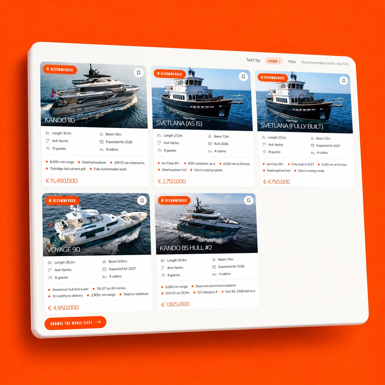 Smart Yachts marketplace listings
