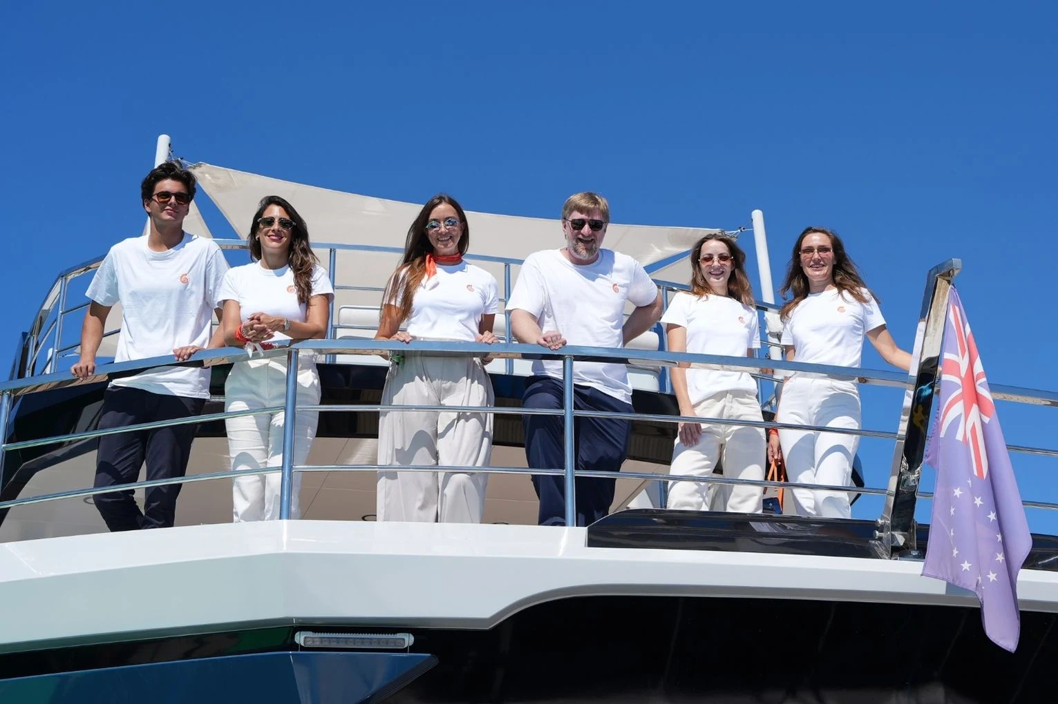 Smart Yachts team on board at the yacht shows